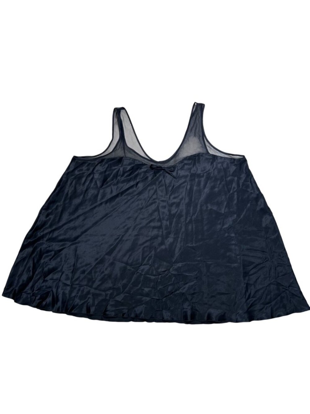 Vintage Arnold Scaasi Black Nightie Slip Dress Mesh Sexy Coquette Retro Date Nig